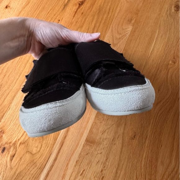 Pedro Garcia Palmira Raw Edge Velcro Black Satin Sneakers EU 38 US 7.5 - Picture 6 of 11